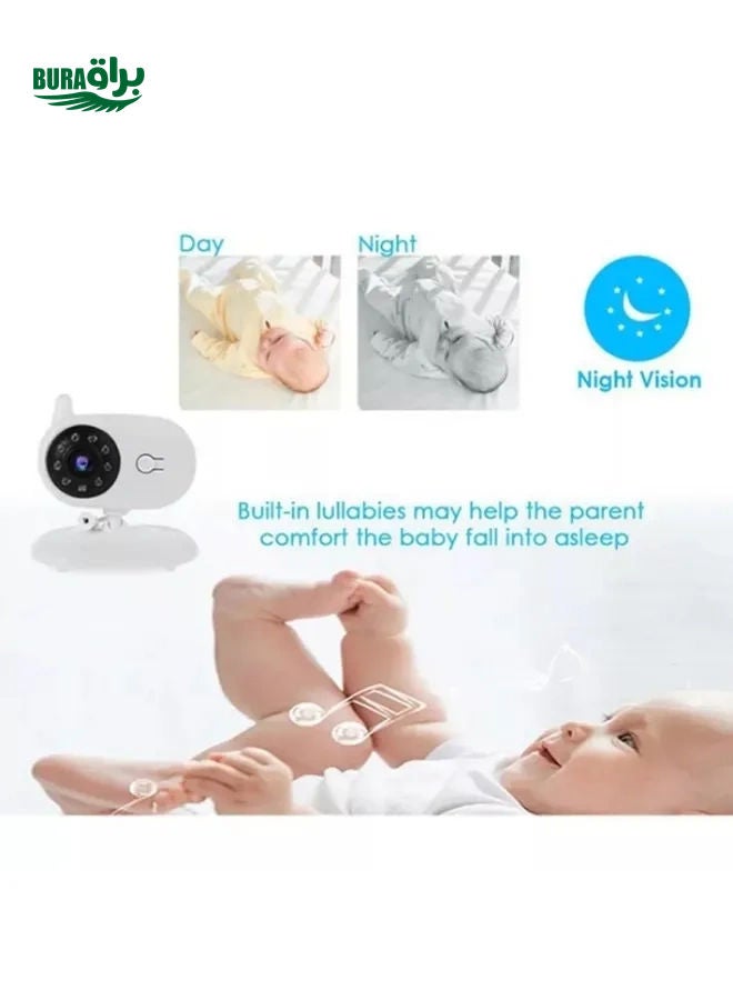 BM850 3.5 inch Wireless Video Color Baby Monitor Night Vision Temperature Monitor(US Plug) - Image 3