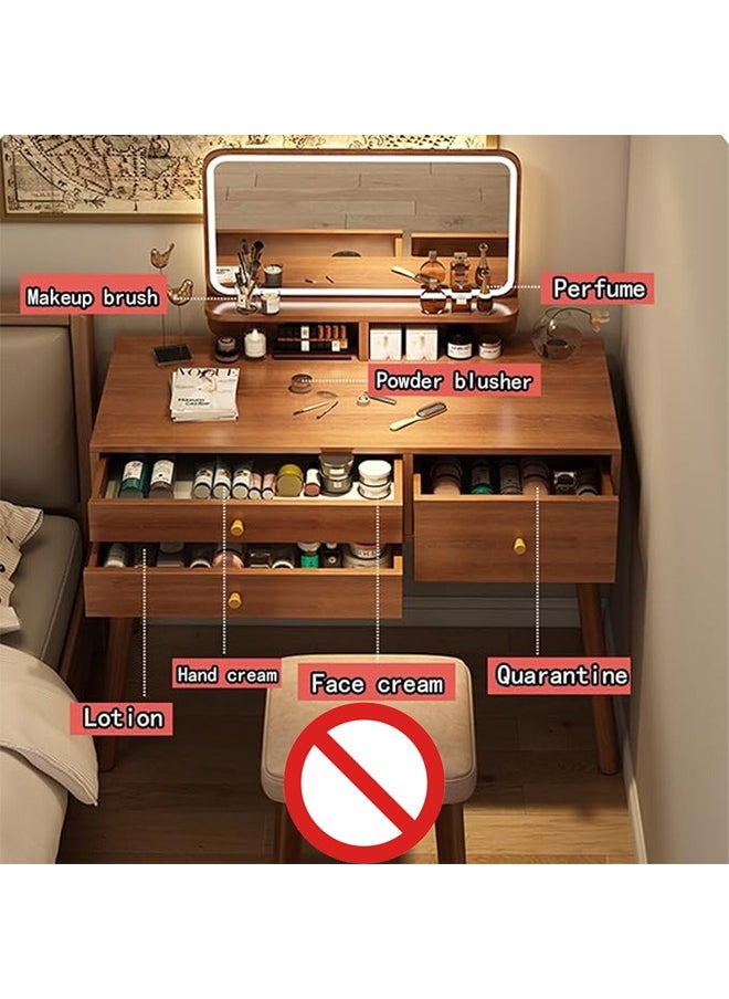 keke Multifunctional Makeup Vanity Dressing Table with LED Mirror  - Image 4