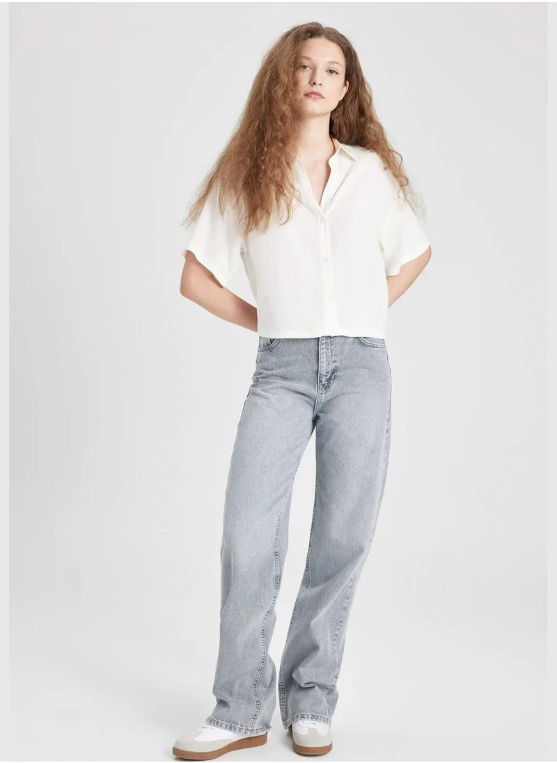 ديفاكتو 90s Wide Leg High Waist Long Jeans