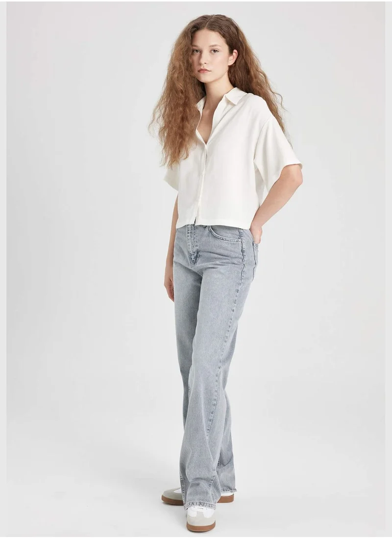 ديفاكتو 90s Wide Leg High Waist Long Jeans