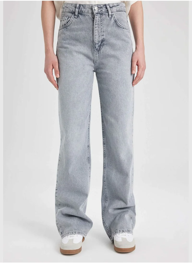 ديفاكتو 90s Wide Leg High Waist Long Jeans