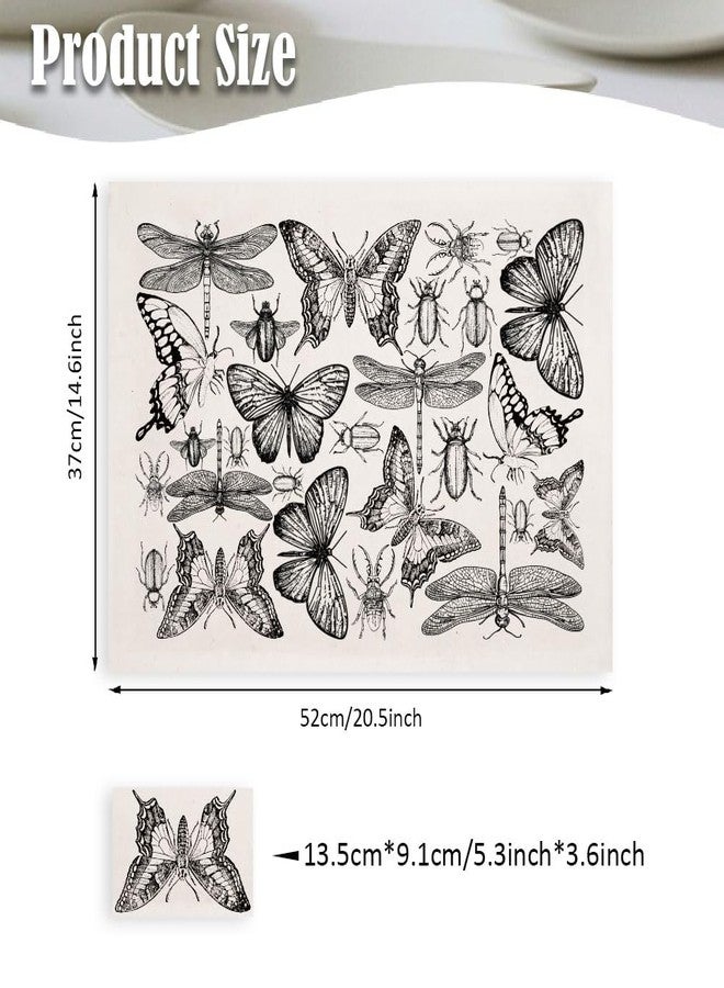 SUPERDANT 4Pcs Insect Pattern Underglaze Transfers for Pottery Natural Theme Transfer Stickers Ceramic Decals Ceramic Underglaze Transfers for Pottery Overglaze Enamel Decal Waterslide Decal - Image 2