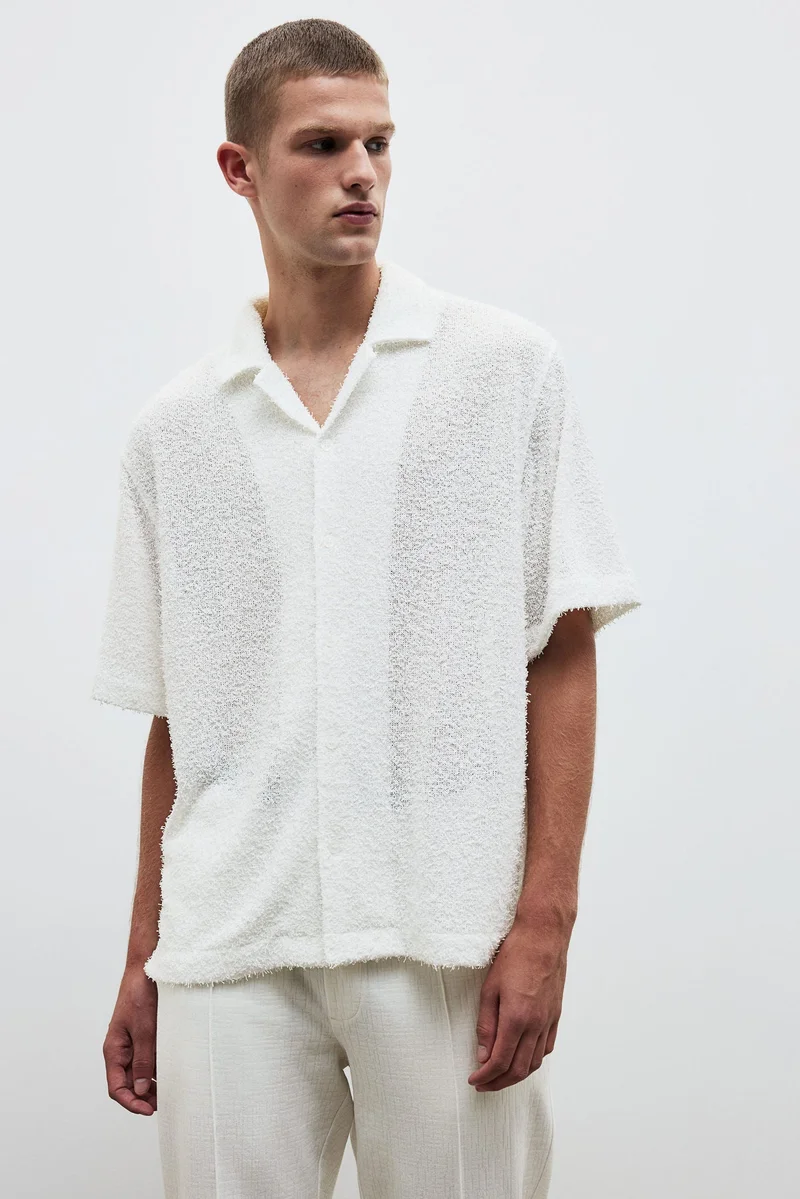 H&M Loose Fit Terry Resort Shirt
