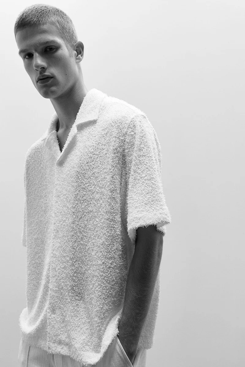 H&M Loose Fit Terry Resort Shirt