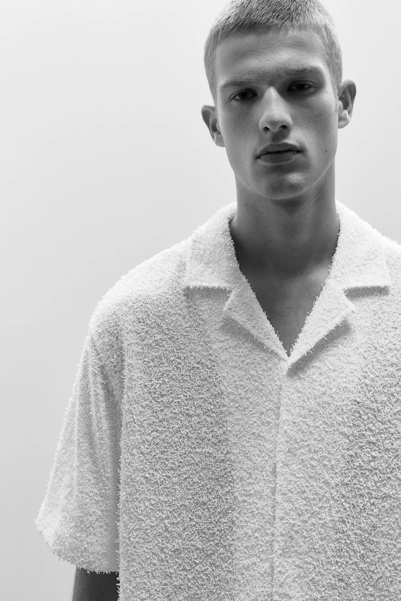 H&M Loose Fit Terry Resort Shirt