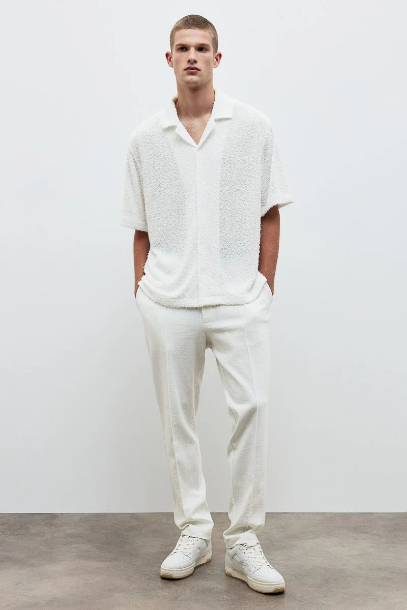 H&M Loose Fit Terry Resort Shirt
