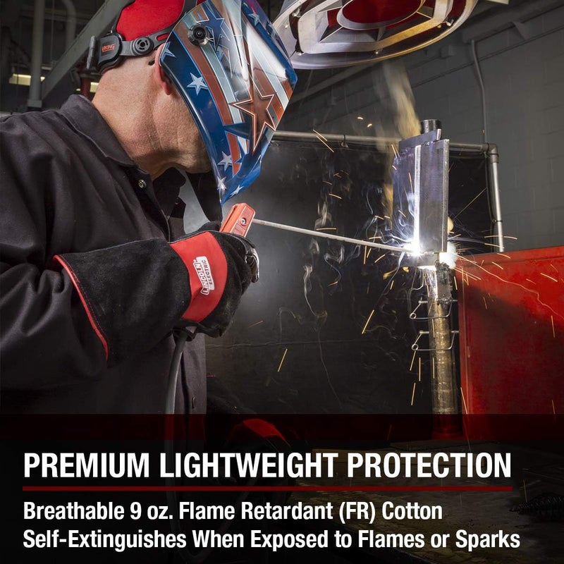 Lincoln Electric Premium Flame Resistant Cotton Welding Jacket - Black - XXL - Image 4