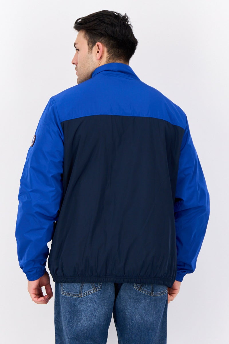 NAUTICA Men Colorblock Wind Breaker Jacket, Navy Blue  - Image 2