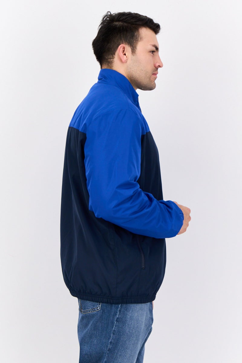 NAUTICA Men Colorblock Wind Breaker Jacket, Navy Blue  - Image 3