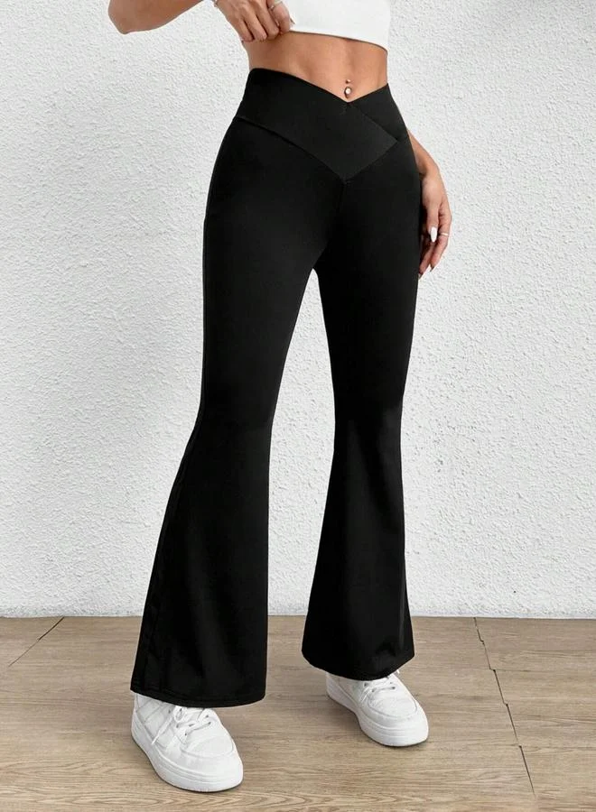 Take Two Solid High Waist Flared Pants