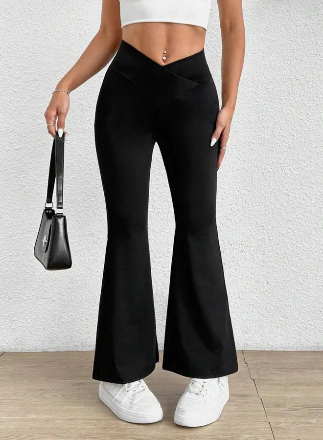 Take Two Solid High Waist Flared Pants