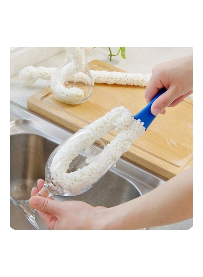 NIBEMINENT Bottle Goblet Cleaning Long Brush White/Blue - Image 2