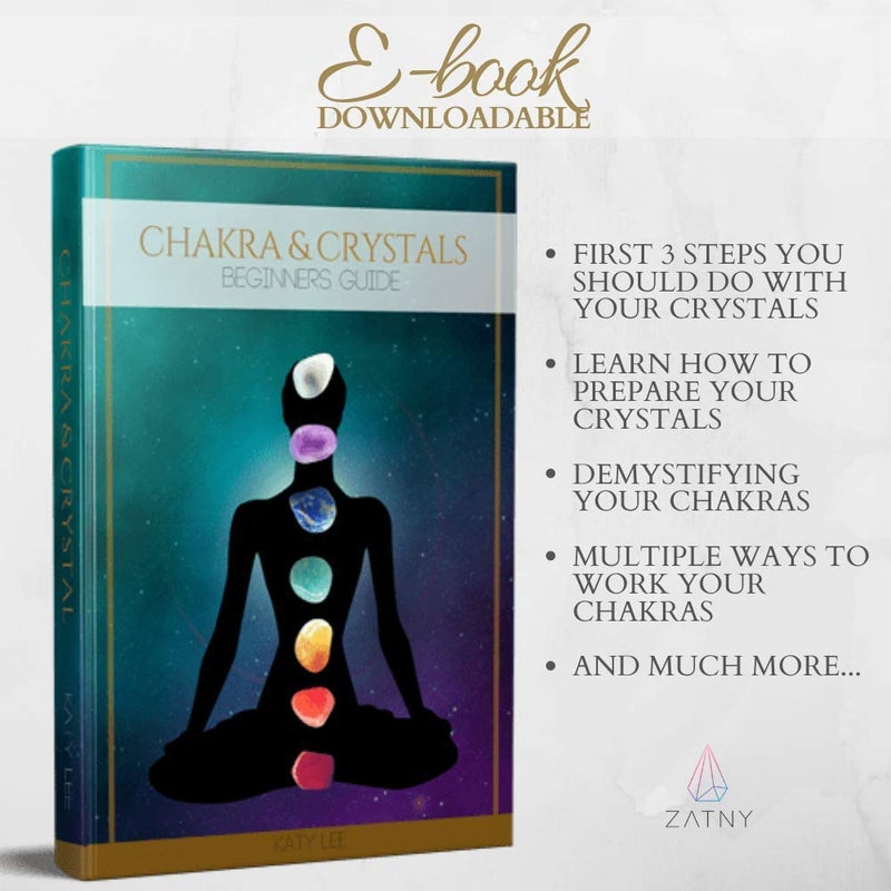 ZATNY Travel Chakra Crystals and Healing Stones Collection - 7 Chakra Set Tumbled Stones, Chakra Pendulum, Interchangeable Cage Necklace, Reference Card, Portable Case, Ebook - Image 4