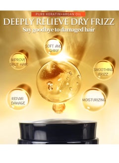 PURE 500ml Keratin Collagen Hair Mask Nourishes Hair Repair Damaged Hair Keratin Hair Mask, Moisturizing Hydrating Nourishing Collagen Hair Mask Collagen Hair Cream  - Image 5