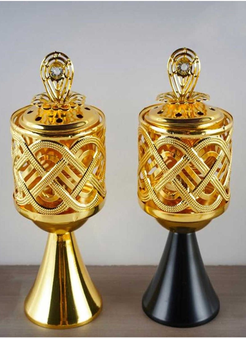 Bakhoor BoSidin Mini Elegant Arabic Oud Incense Burner 12 cm Height for Home and Office | Bakhoor Holder Small Decore and Fragrance  - Image 2