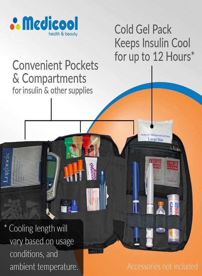 Medicool Dia-Pak Deluxe Organizer Insulin Storage 2 Week Supply Water Resistant with Large Gel Pack | DP DELX/BK - Image 3