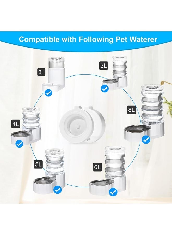 MOWKIT 8-Pack Replacement Filters for 3L/3.6L/4.6L/6L/8L Gravity Pet Water Dispenser, Dog Water Filter Replacement, Triple Filtration Pet Fountain Filter, Water Feeder Filter for Cat and Dog - Image 2
