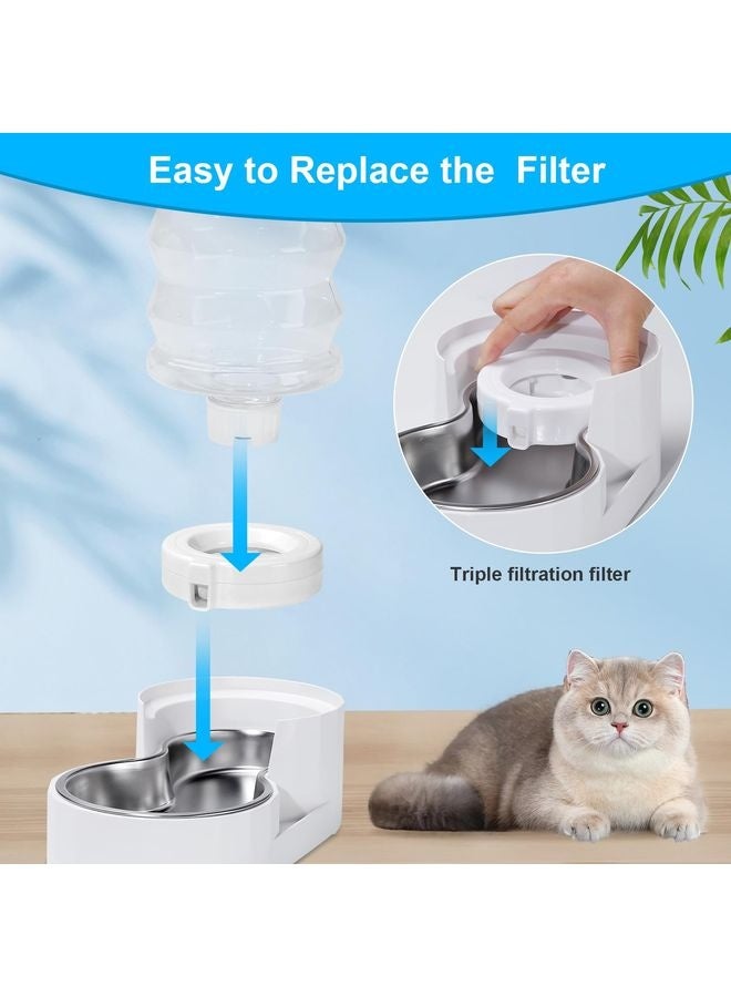 MOWKIT 8-Pack Replacement Filters for 3L/3.6L/4.6L/6L/8L Gravity Pet Water Dispenser, Dog Water Filter Replacement, Triple Filtration Pet Fountain Filter, Water Feeder Filter for Cat and Dog - Image 4