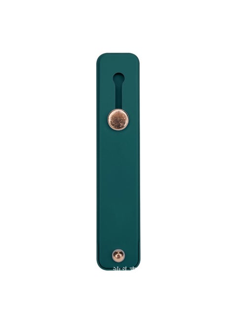 Silicone Mobile Phone Ring Bracket Solid Color Push-pull Mobile Phone Back Sticker Silicone Push-pull Live Lazy Stand-Color:Dark Green-Style:K167 Bare Metal