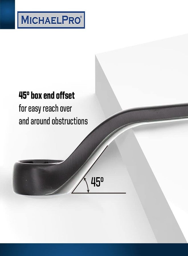 MichaelPro مجموعة مفاتيح فك البراغي من MichaelPro، مكونة من 7 قطع، مفاتيح إزاحة 45 درجة، مترية 6-19 مم، صامولة طرفية مربعة سداسية النقاط لإزالة البراغي المستديرة والمُقشرة والرفيعة، مصنوعة من فولاذ CR-V، صينية تخزين متضمنة - MP001217 - Image 4