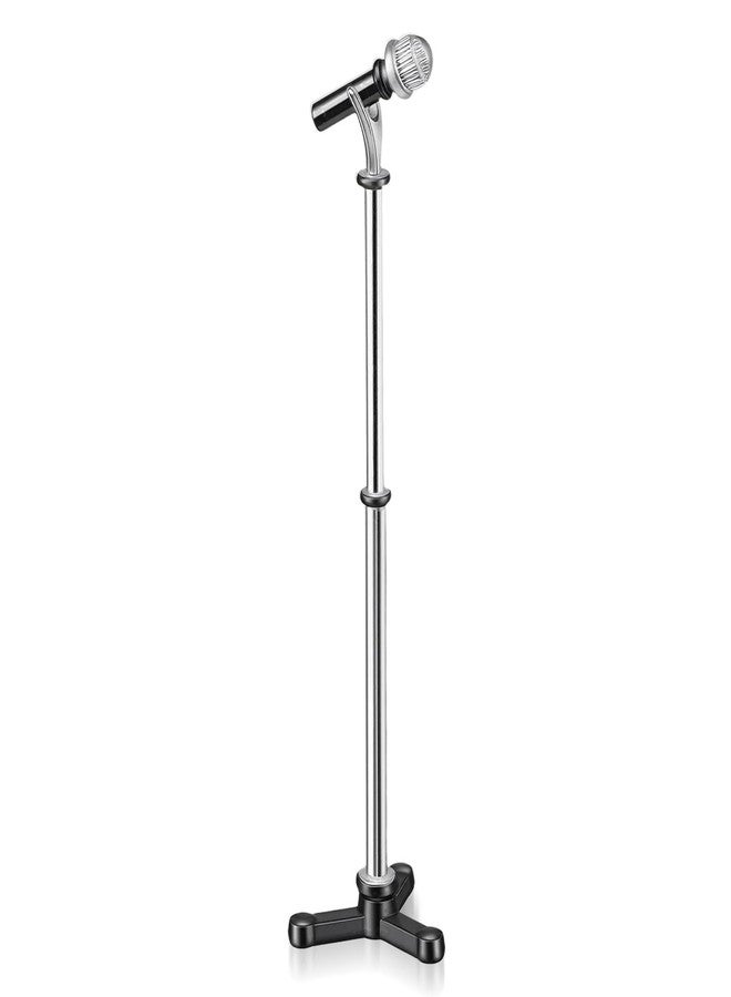 HaiFafafaing Miniature Dollhouse Accessories 1:12 Scale Miniature Scene Microphone with Stand Black Dollhouse Furniture DéCor Doll's Microphone - Image 1