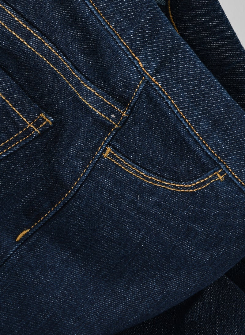 Jelliene بنطلون جينز أساسي من Jelliene للبنات، بنطلون جينز ناعم ومريح من مزيج القطن للبنات، مثالي للارتداء اليومي  - Image 4