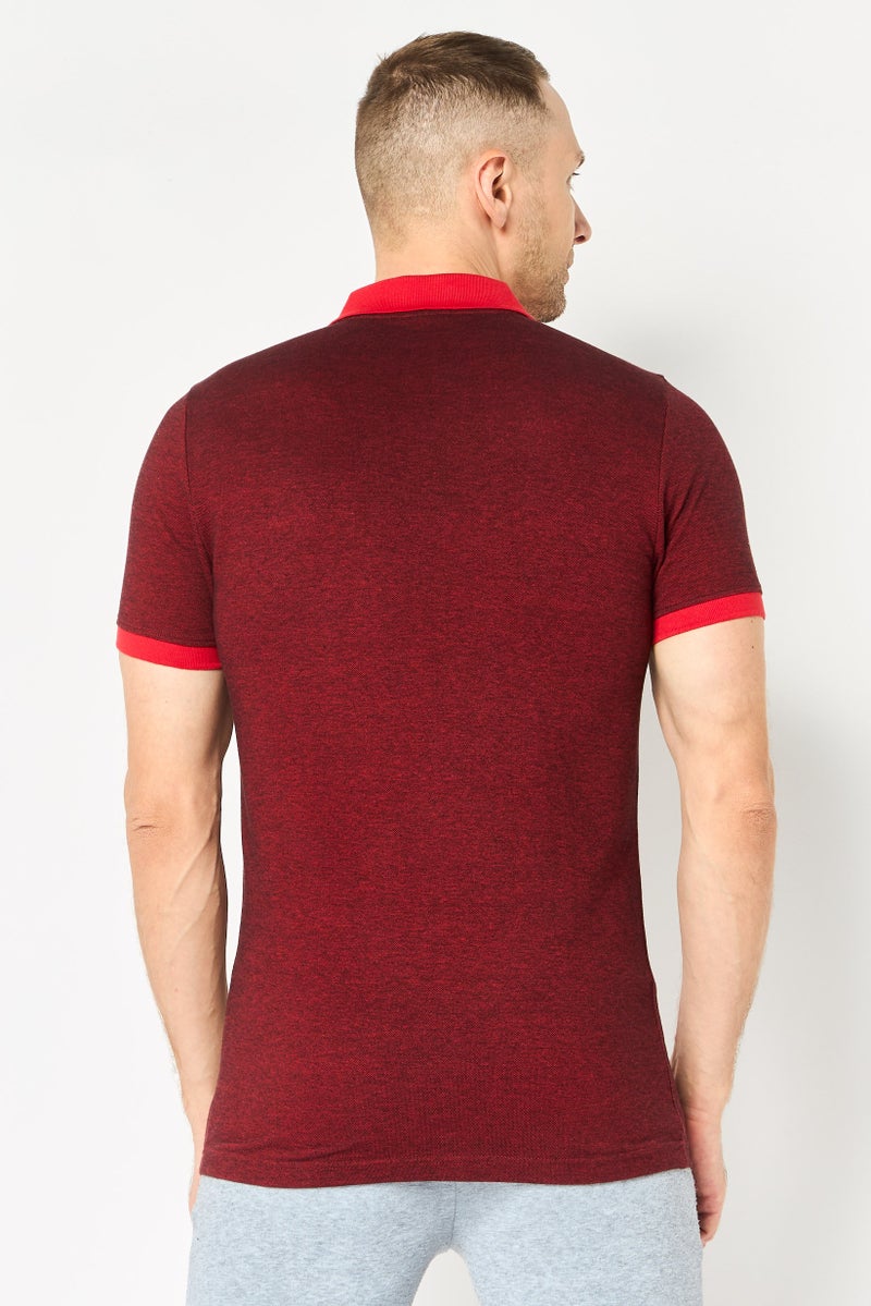 PUMA Men Slim Fit Short Sleeve Outdoor Polo Shirt, Red - Image 4