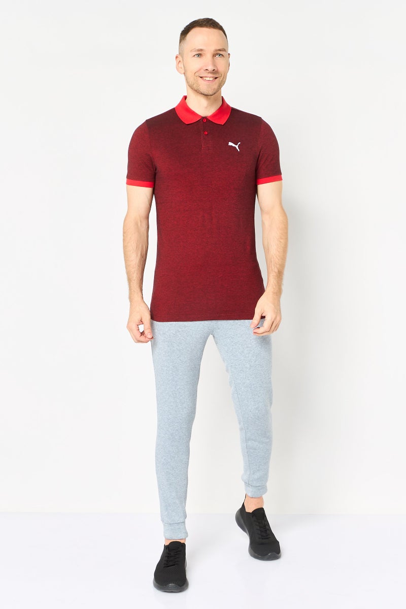 PUMA Men Slim Fit Short Sleeve Outdoor Polo Shirt, Red - Image 2
