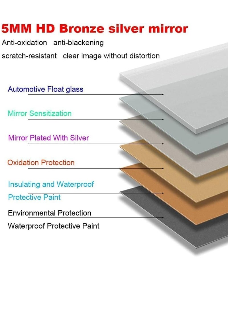 ديكور هيلز مرآة حمام دائرية بإضاءة LED بيضاء من Decorhills، إطار ذهبي غير لامع، مثبتة على الحائط، قابلة للتعتيم، مضادة للضباب، زر ذاكرة، مقاومة للماء - Image 2