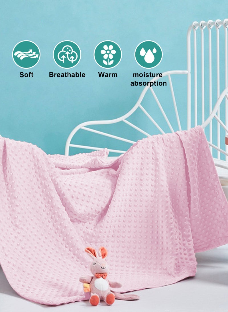 أوربازار بطانية أطفال للأولاد والبنات، بطانيات ناعمة من الجاكار ثلاثية الأبعاد، دافئة ومريحة من الفلانيل، بطانية سرير دافئة، مناسبة لغرفة الأطفال، عربة الأطفال، فراش حديثي الولادة، 30 × 40 بوصة (وردي) - Image 2