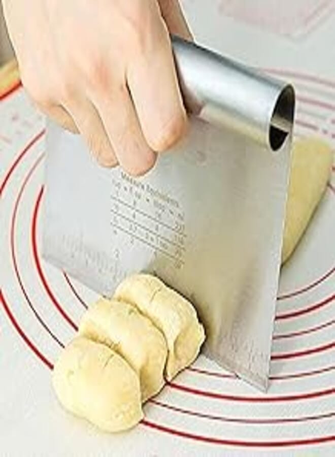 Fresh Stainless Steel Pizza Slicer with Measuring Guide, 8in