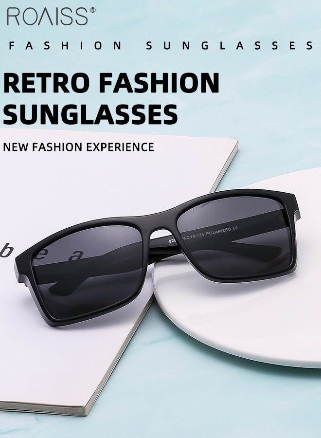 roaiss Men's Polarized Square Sunglasses, Outdoor Cycling and Driving Sun Glasses, UV400 Protection, Retro Anti-glare Sun Shades for Golf, Fishing, Bicycle, Hiking - Image 5