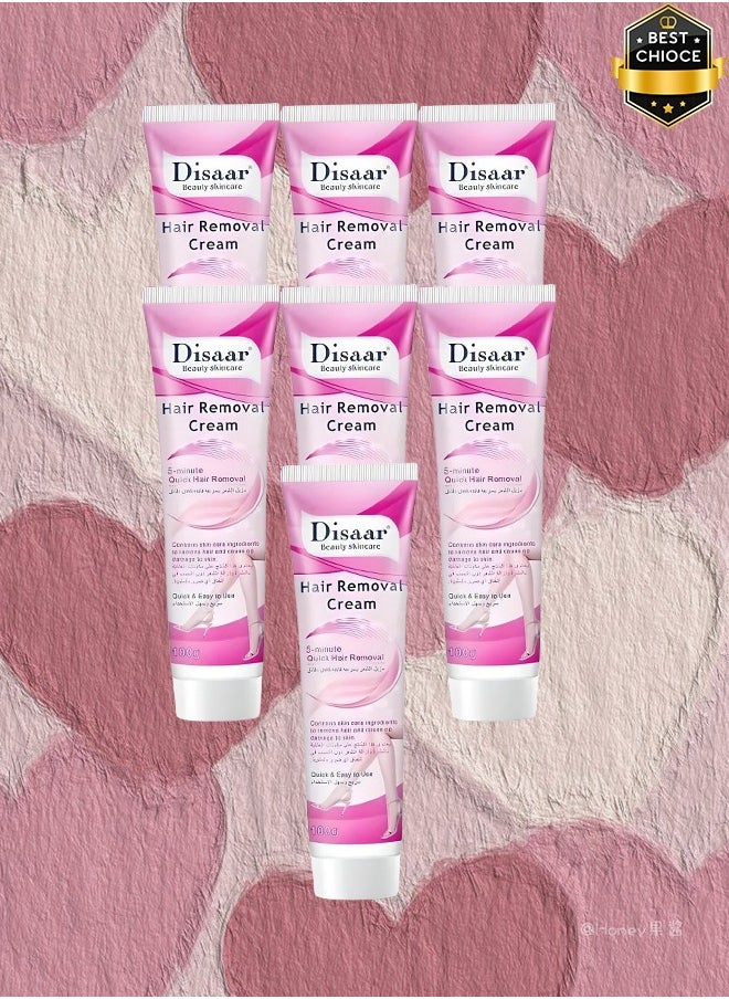 Disaar - 7 Pieces Skin Care 5 Minutes Super Fast Hair Removal Cream 100 Grams - Image 1