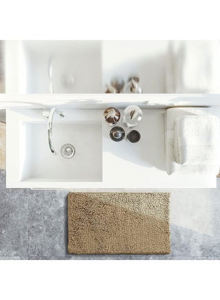 Bathroom Rug – 80×50 cm Non-Slip Soft Shaggy Bath Mat | Thick Plush Absorbent Rug for Bathroom, Bathtub, Shower & Sink Areas | Quick-Dry, Durable & Cozy Floor Mat