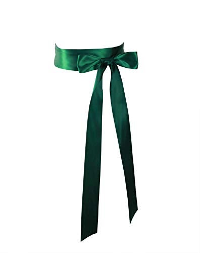 Leimandy 2'' Wide Simple Classic Colorful Ribbon Sash for Daily Dress Formal and Wedding Dress in 19 Colors (Dark Green) - Image 1