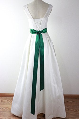 Leimandy 2'' Wide Simple Classic Colorful Ribbon Sash for Daily Dress Formal and Wedding Dress in 19 Colors (Dark Green) - Image 5