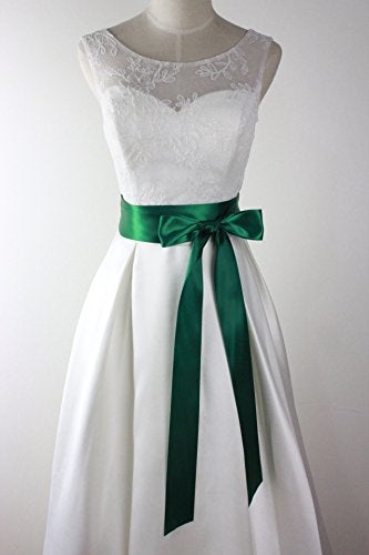 Leimandy 2'' Wide Simple Classic Colorful Ribbon Sash for Daily Dress Formal and Wedding Dress in 19 Colors (Dark Green) - Image 4