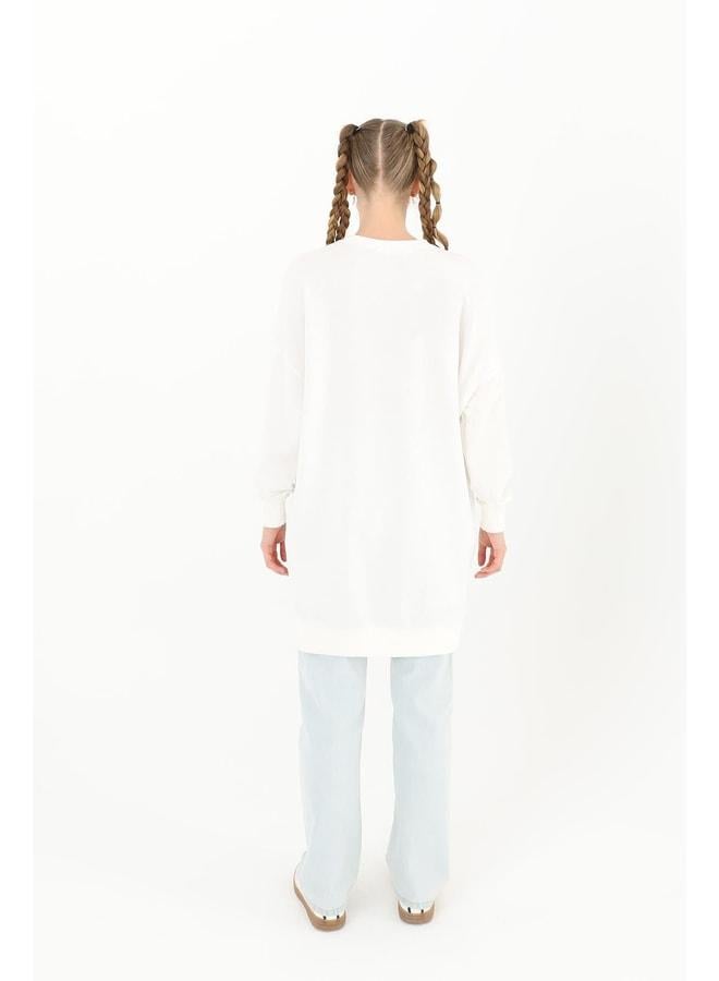 Soul Women's Ribbed Slit Detailed Basic Tunic - 30644TUN - EKRU - Image 3