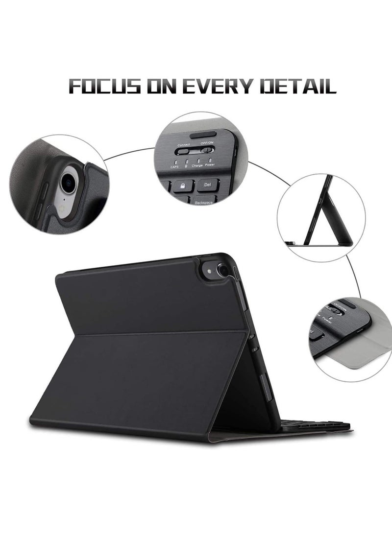 ELTRAZONE غطاء لوحي مع حامل قلم لوحة مفاتيح بلوتوث قابلة للفصل متوافقة مع آيباد إير 5 مقاس 10.9 بوصة 2022 - Image 5
