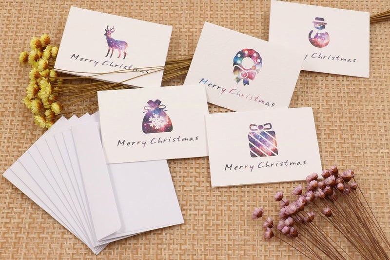 ALXCD Merry Christmas Greeting Cards, 18 Pcs Foldable Small Size (3.375" * 2.375") Greeting Cards & Envelopes for Christmas, Pack of 18 - Image 3