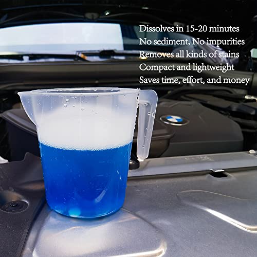 DOKIKO 50 Pcs Car Windshield Washer Fluid concentrate Tablets,Windshield Wiper Fluid,1 Pack Makes 52.5 Gallons,1 Piece Makes 1.05 Gallons(Winter: Use With De-icer or Methanol) - Image 5