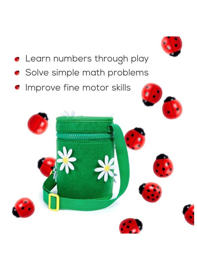 Kenley Counting Ladybugs Montessori Wooden Counting Toy For Girls 3 4 5 Year Old Ladybug Learning Toys For Toddlers Preschool Kids Toys For Number Matching Sorting & Fine Motor Skills Lady Bug Gifts  - Image 3