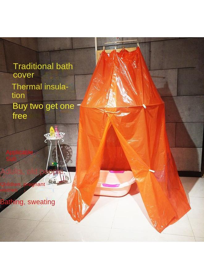 Bluejw Bathroom Round Bath Cover Bath Tent Thickened Thermal Insulation Cover Warm Winter Household Bath Tent Shower Curtain Waterproof Cloth - Image 2