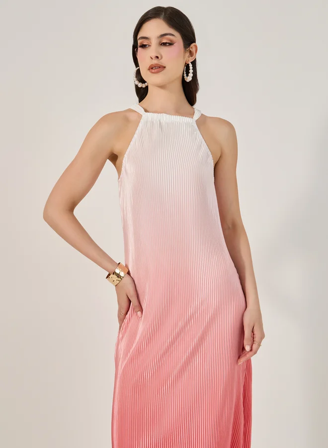 Take Two Ombre Pleated Dress
