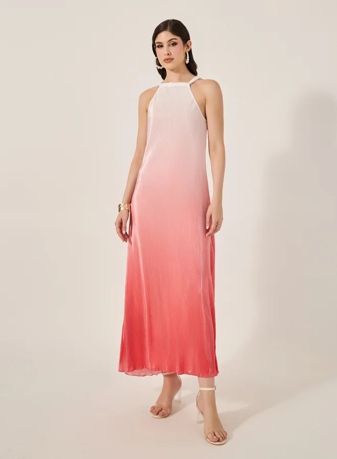 Take Two Ombre Pleated Dress