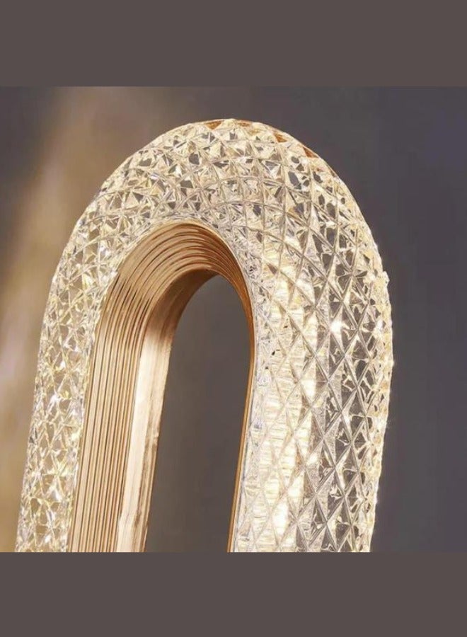 مصباح طاولة كريستال LED بتصميم فريد على شكل بيضاوي ضوء ليلي مزخرف بمستشعر لمس قابل للتعديل مع كابل USB، ديكور منزلي، إضاءة داخلية للمنزل والمكتب - Image 3