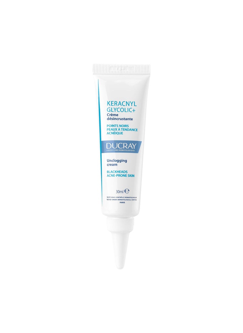 DUCRAY Ducray Keracnyl Glycolic+ Unclogging Cream 30ml Unclogging cream against black heads and acne prone skins. 