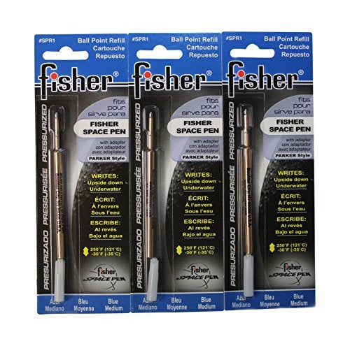 Fisher Space Pen SPR1, Refills for Bullet, Blue, 3 Piece - Image 2
