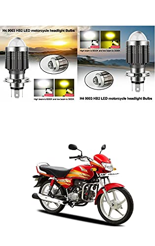 PRIKNIK Led Headlight Bulb with Lens 28W Two Color White/Yellow Light H4 Lamp Compatible With H-ero HF-Deluxe - Image 4