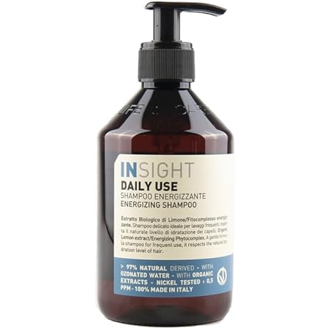 INSIGHT Clean Beauty Daily Use Energizing Shampoo for Soft & Shiny Hair, Vegan, 13.5 fl oz